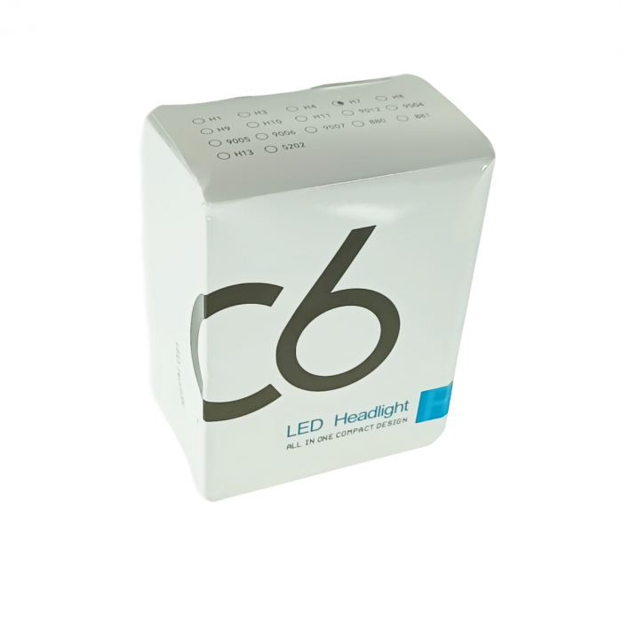 Set 2 becuri auto LED, BA-C6-2-6000, C6, H7, 6000K, 36W, COB [5]