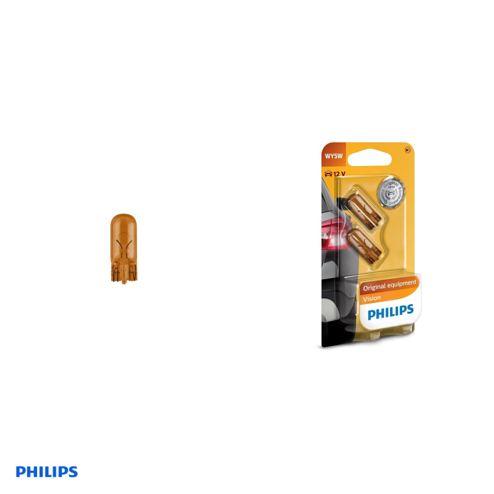 Set 2 becuri auto Philips, tip WY5W, 12V 5W, 30 lm, pentru semnalizator lateral [4]