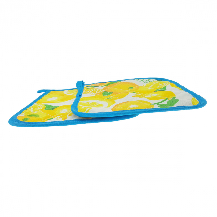 Set 2 bucati suport textil, Lemons, 165 x 165 mm, pentru vase bucatarie [5]