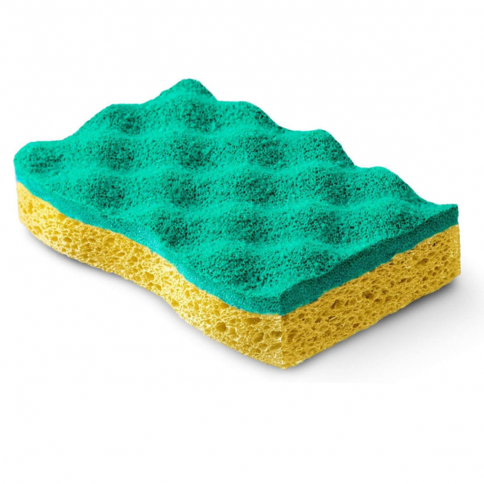 Set 2 bureti Vileda Glitzi Always Clean, cu suprafata abraziva si absorbanta, galben cu verde [2]