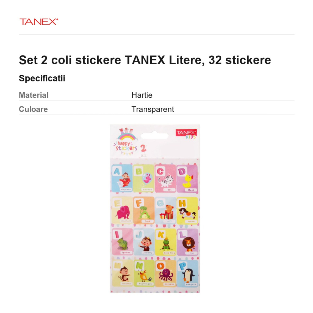 Set 2 coli stickere TANEX Litere, 32 stickere [3]