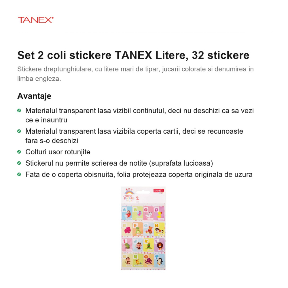 Set 2 coli stickere TANEX Litere, 32 stickere [2]