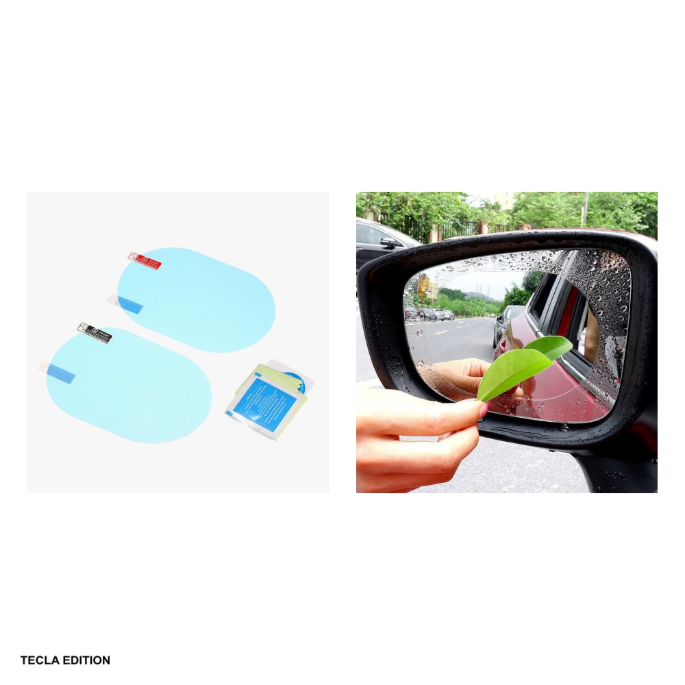 Set 2 folii anti-aburire si anti-ploaie pentru oglinda laterala, cu efect anti-reflexie, dimensiuni 145 x 100mm, cu kit de aplicare [4]