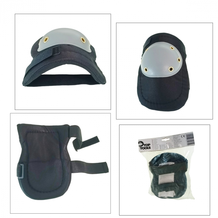 Set 2 genunchiere de protectie, cu prindere ajustabila, Top Tools 82S161, negre [4]