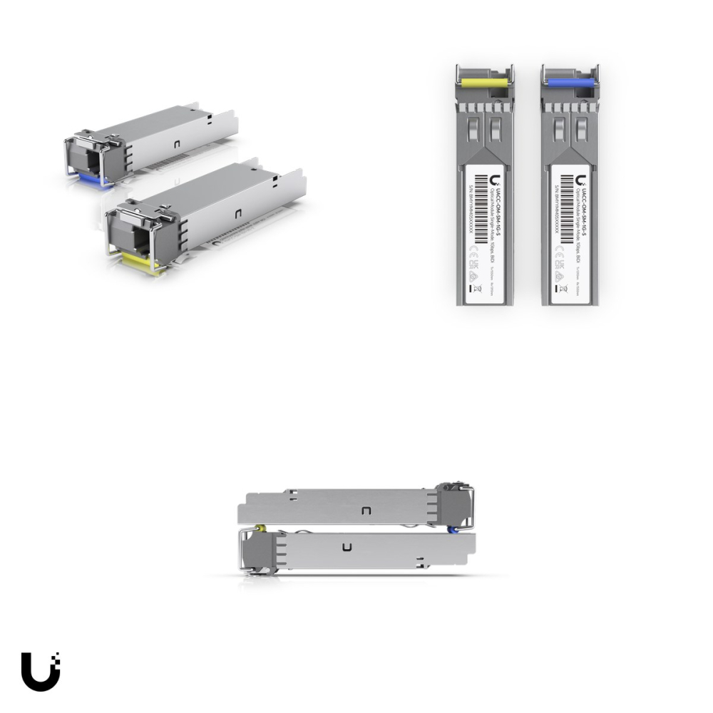 Set 2 module optice SFP Ubiquiti UACC-OM-SM-1G-S BiDi single-mode 1G, conector LC simplex, distanta pana la 3 km, UACC-OM-SM-1G-S-2 [4]