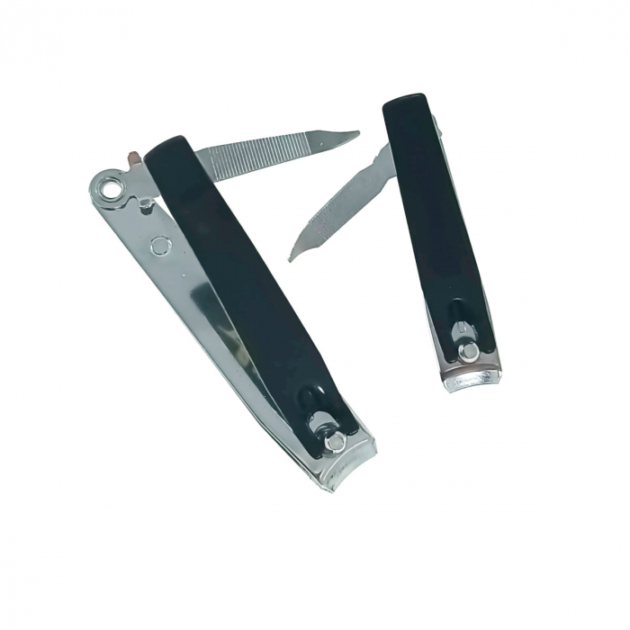 Set 2 unghiere de dimensiuni diferite, cu pila, J3-V5 00033, argintiu cu negru [4]