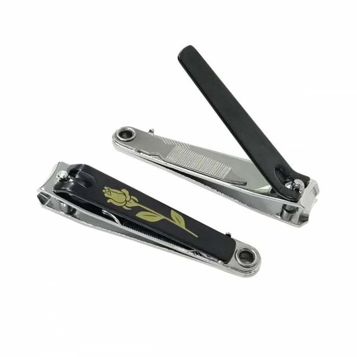 Set 2 unghiere de dimensiuni diferite, cu pila, J3-V5 00033, argintiu cu negru [2]