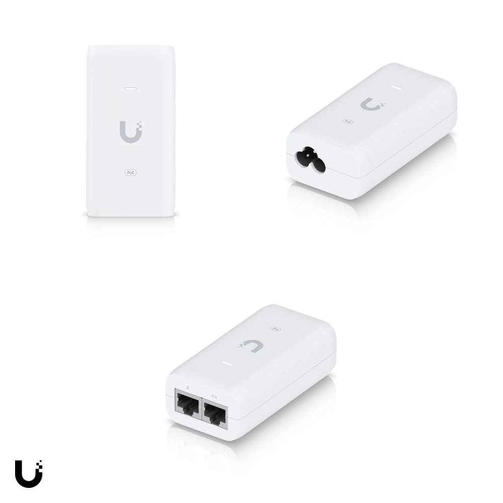 Set 2 x injector PoE Ubiquiti UniFi PoE Adapter, 15 W, port Gigabit, iesire 48 V DC, protectie la supratensiune, cablu de alimentare inclus, U-POE-AF [4]