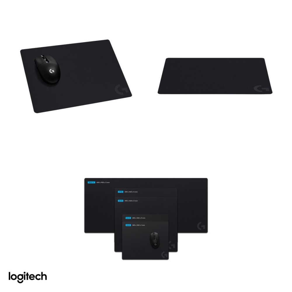 Set 2 x mousepad gaming Logitech G G240, textil, 340 x 280 x 1 mm, profil ultra-subtire, frictiune moderata, negru, 943-000785 [4]