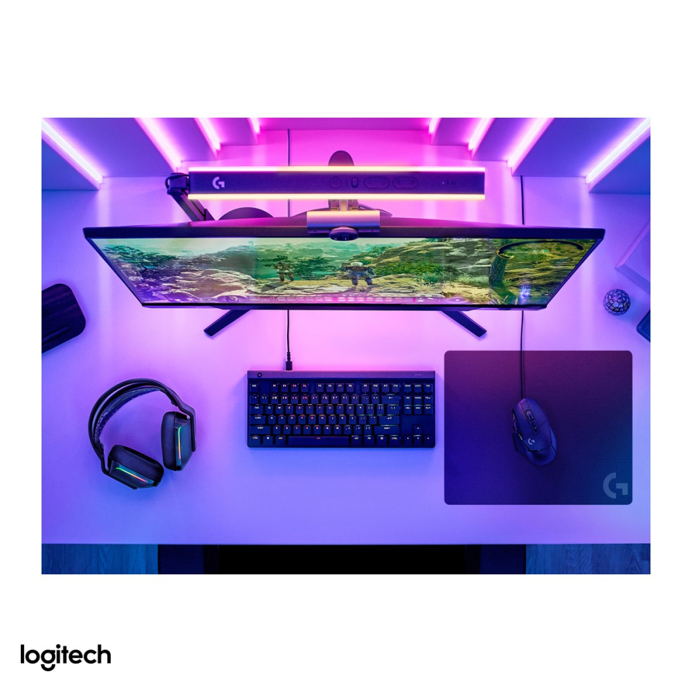 Set 2 x mousepad gaming Logitech G G240, textil, 340 x 280 x 1 mm, profil ultra-subtire, frictiune moderata, negru, 943-000785 [5]