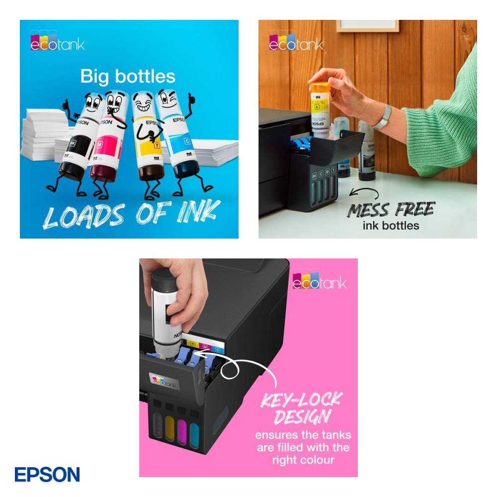 Set 2 x sticla de cerneala Epson 103 EcoTank, 65 ml, cerneala dye, randament 7.000-7.500 pagini, pentru imprimante EcoTank, galben, C13T00S44A [5]