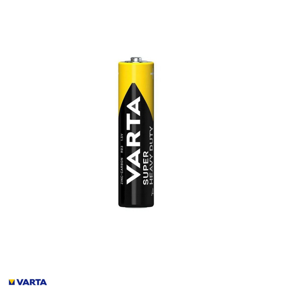 Set 20 baterii zinc carbon VARTA Super Heavy Duty AAA R03, 1.5 V, 10.5 x 44.5 mm, bulk, 5 pachete a cate 4 bucati [4]