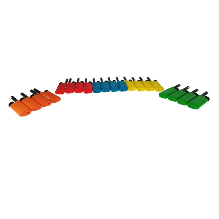 Set 20 brichete cu gaz, BRC00026, reincarcabile, pentru aprins focul, multicolor [3]