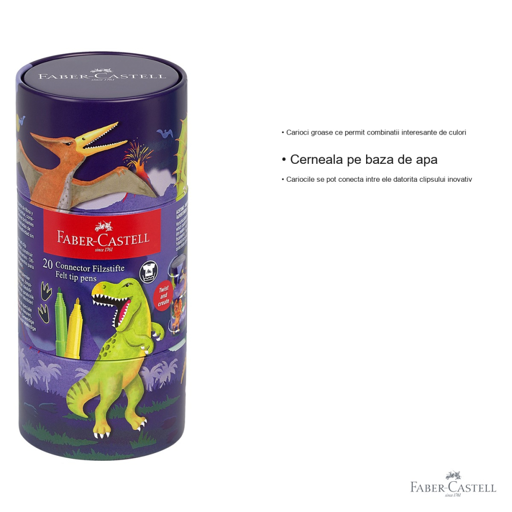 CARIOCA 20 CULORI DINOZAURI CONNECTOR FABER-CASTELL [3]