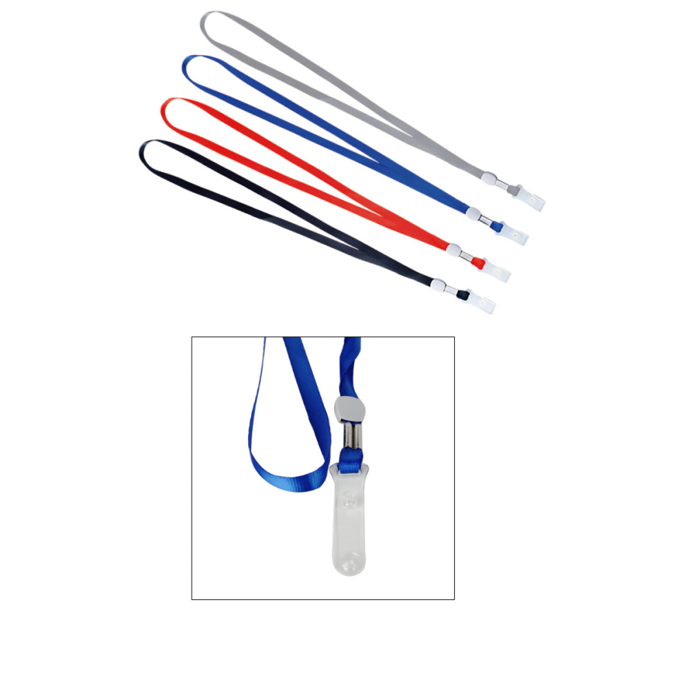Set 20 Snururi (Lanyard) Textile Reglabile din Poliester 485mm cu Clip Capsabil - Culori Asortate pentru Badge-uri si Carduri, Model 5764 [4]