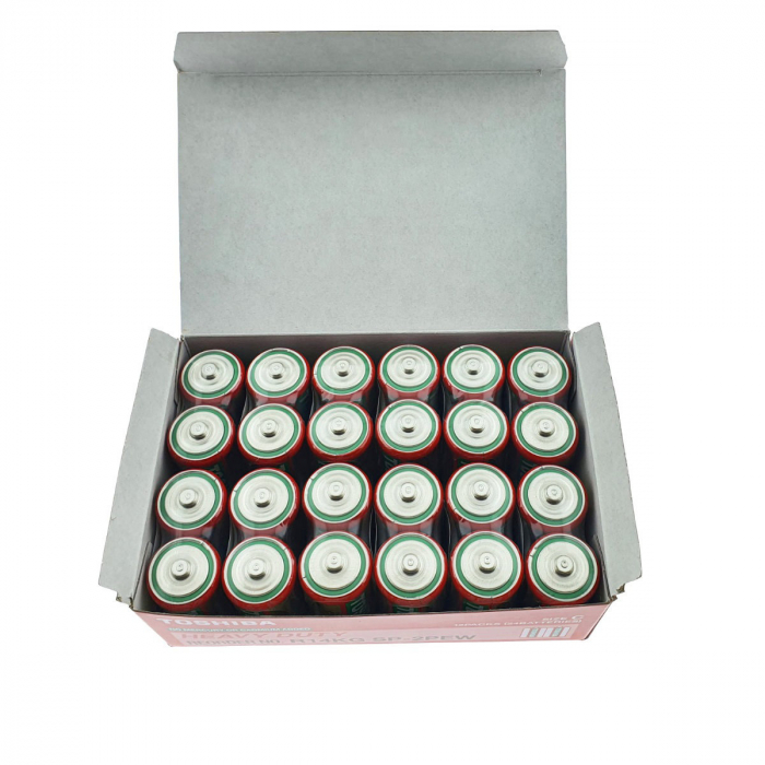 Set 24 baterii R14, Toshiba Heavy Duty C, 1.5V, ambalate in folie [2]
