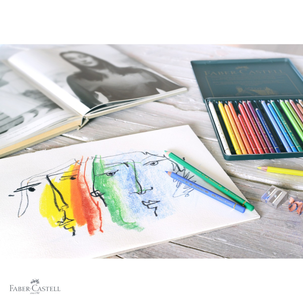 Set 24 creioane colorate Faber-Castell Polychromos, pigmenti profesionali rezistenti la apa, pentru artisti [4]