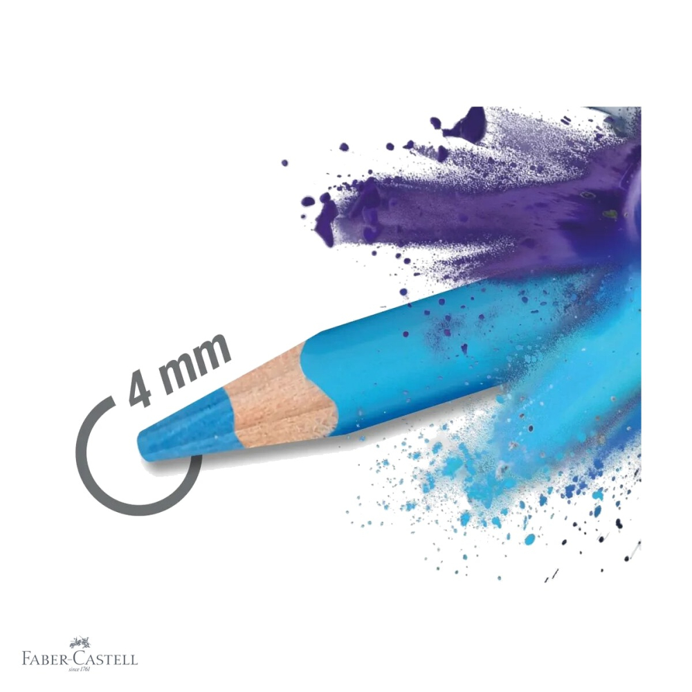 Set 24 creioane colorate triunghiulare Faber-Castell Ergonomics, mina 4 mm, pentru copii si scolari [4]