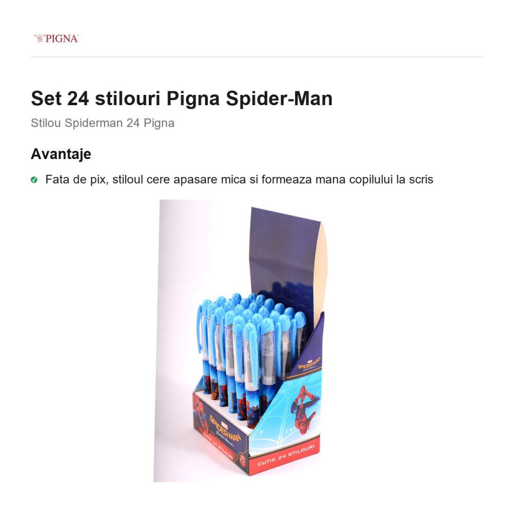 Set 24 stilouri Pigna Spider-Man [2]