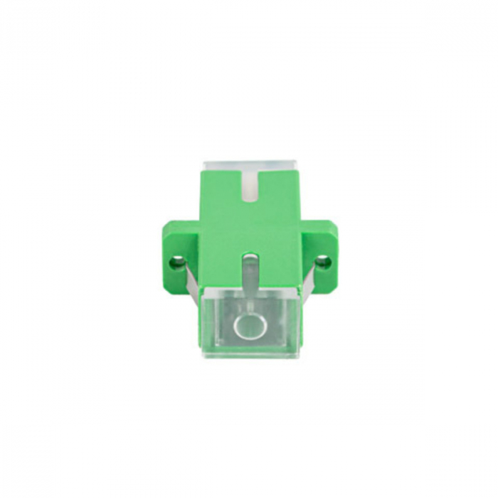 Set 25 adaptoare retea fibra optica cu conectori SC/APC, Lanberg 43362, SM SIMPLEX, cu capace transparente, verzi [4]