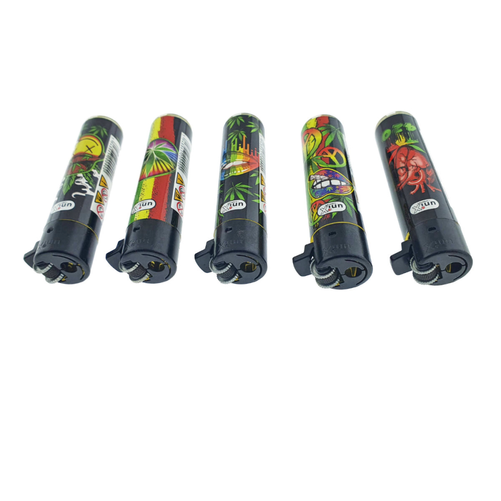 Set 25 brichete Unix de buzunar, model Fixed Flame, reincarcabile, cu design [7]