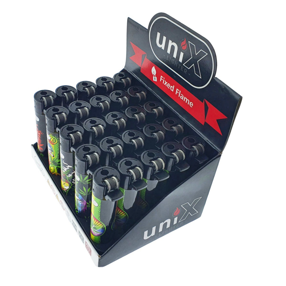Set 25 brichete Unix de buzunar, model Fixed Flame, reincarcabile, cu design [2]