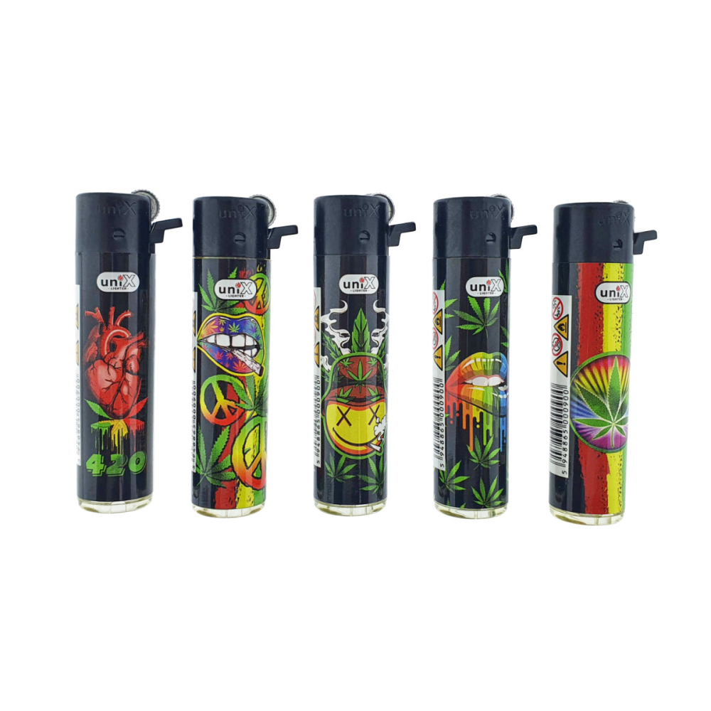 Set 25 brichete Unix de buzunar, model Fixed Flame, reincarcabile, cu design [6]