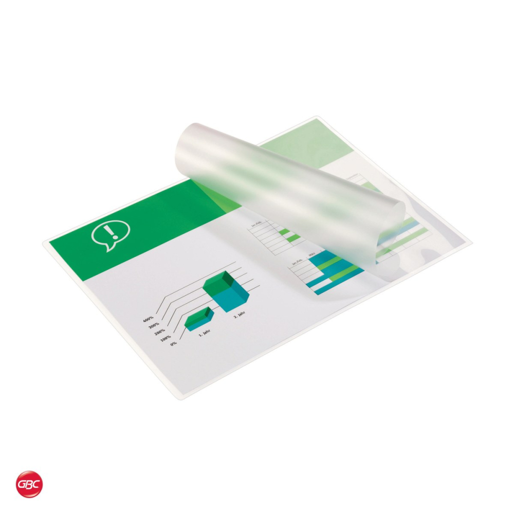 Set 25 folii de laminare GBC A3, 75 microni, lucioase, pentru laminare la cald, 297x420 mm, transparente [6]