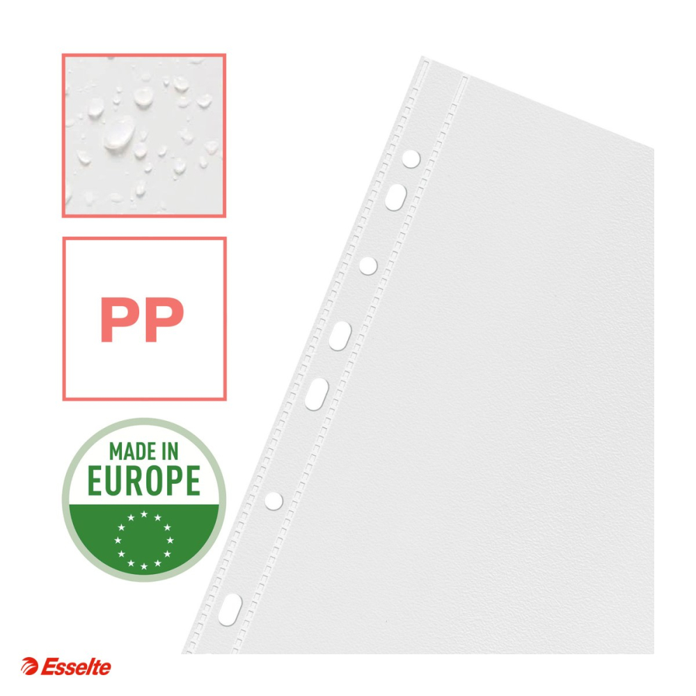 Set 25 folii de protectie Esselte Colour'Breeze, PP, A4, 43 microni, pentru arhivare, asortat [5]