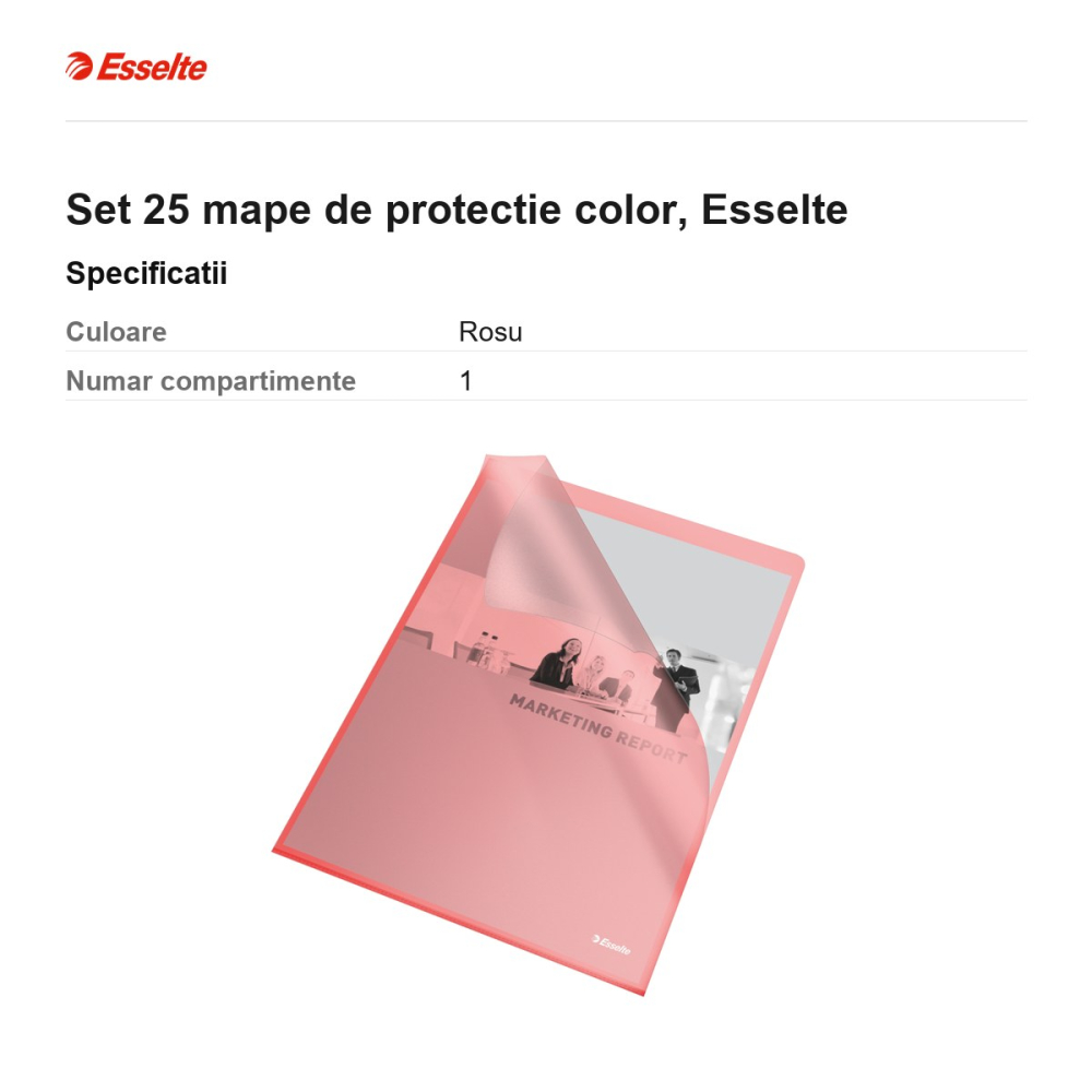 Set 25 mape de protectie color, Esselte [3]
