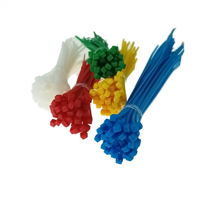 Set 250 bride zimtate din nailon, 2.5x100mm si 2.5x200mm, cu autoblocare, tip colier, Xtreme CT250C 06831, pentru fixare si legare, multicolor [3]