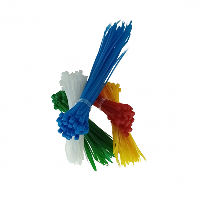 Set 250 bride zimtate din nailon, 2.5x100mm si 2.5x200mm, cu autoblocare, tip colier, Xtreme CT250C 06831, pentru fixare si legare, multicolor [4]