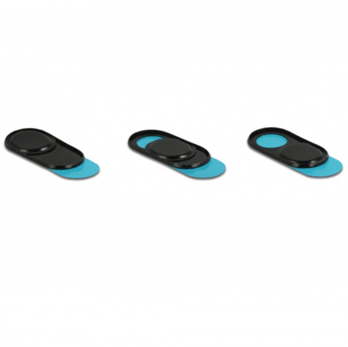 Set 3 capaci camera pentru laptop, tablet si smartphone, 3 buc, Negru [2]