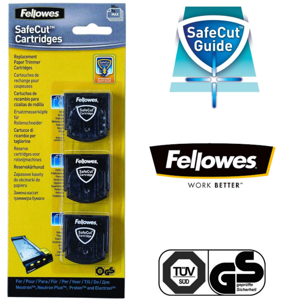 Set 3 lame rotative pentru ghilotina cu disc, Fellowes, valurit, perforat, cutat, pentru trimmer rotativ [2]
