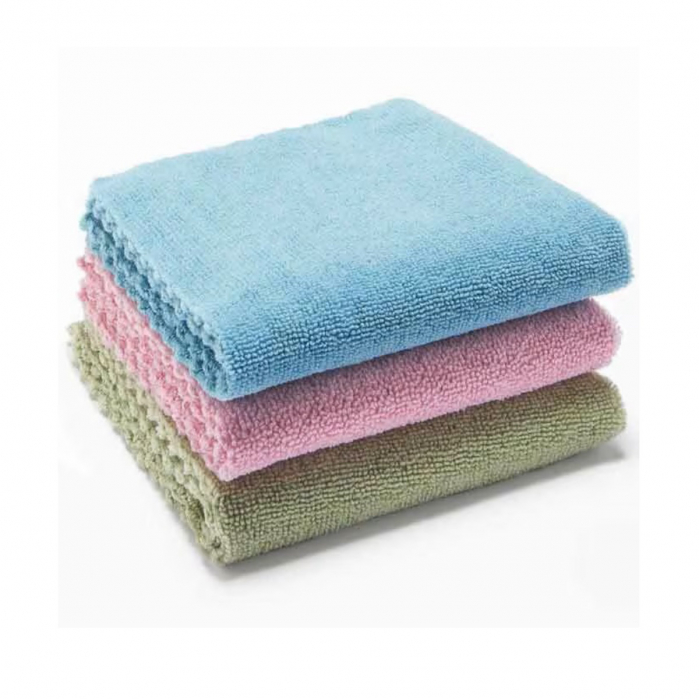 Set 3 lavete Vileda Microfibre 100% Recycled 22863, pentru curatenie, 30 x 30 cm, multifunctionale [2]