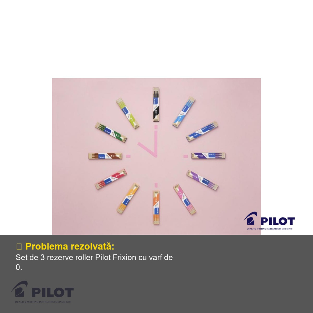 Set 3 mine roller Pilot Frixion 0.7mm, cerneala termosensibila, pentru scriere si corectare usoara [4]