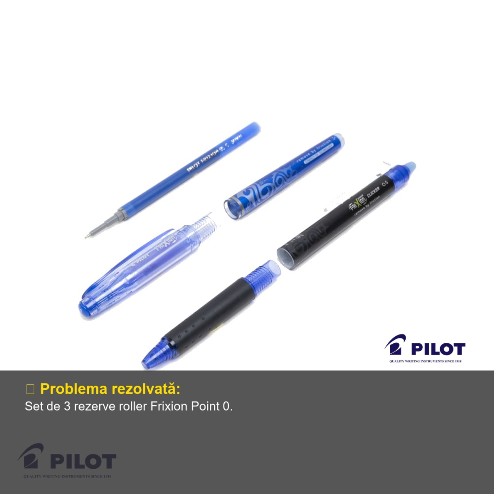 Set 3 mine roller Pilot Frixion Point 0.5mm verde, cerneala termosensibila, pentru scris si corectat [4]