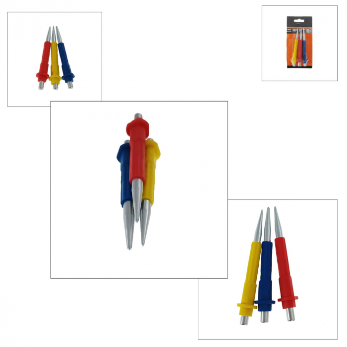 Set 3 piese de dorn cu maner izolat, cu varfuri de 1.5/2.0/3.0mm, din otel, multicolor [4]