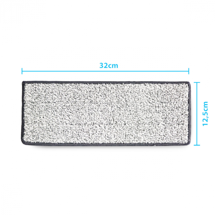 Set 3 rezerve din microfibra pentru mop plat dreptunghiular cu prindere tip scai, 32 x 12.5 cm, Esperanza 96481, pentru curatenie, reutilizabile [2]