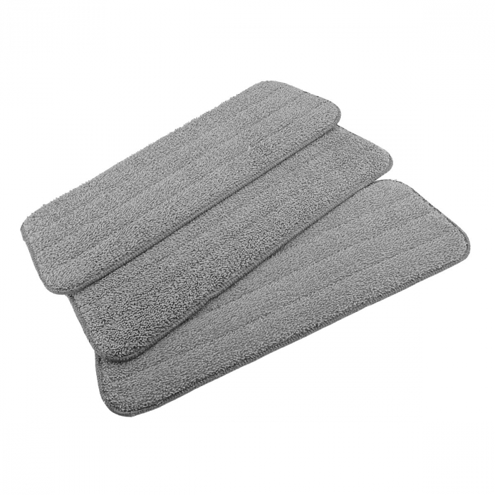 Set 3 rezerve din microfibra pentru mop plat dreptunghiular cu prindere tip scai, 41.5 x 14 cm, Esperanza 96491, pentru curatenie, reutilizabile [1]