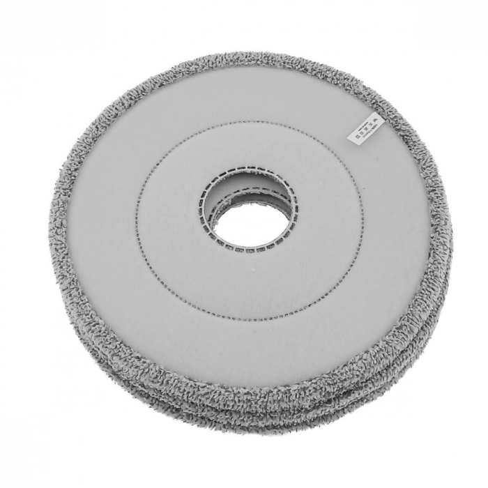 Set 3 rezerve din microfibra pentru mop plat rotund cu prindere tip scai, 25 x 25 cm, Esperanza 96489, pentru curatenie, reutilizabile [6]