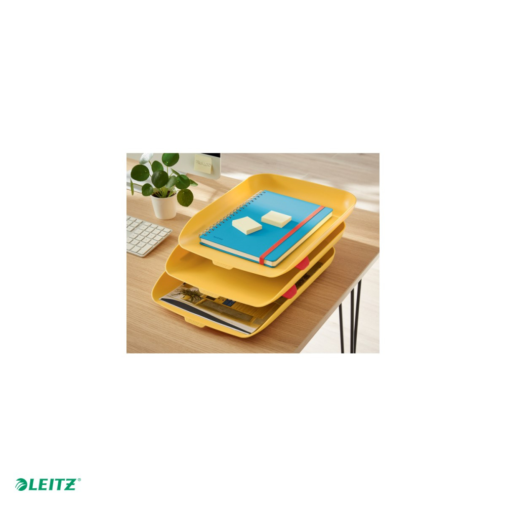 Set 3 tavite documente Leitz Cosy, PS, A4, galben Chihlimbar [5]