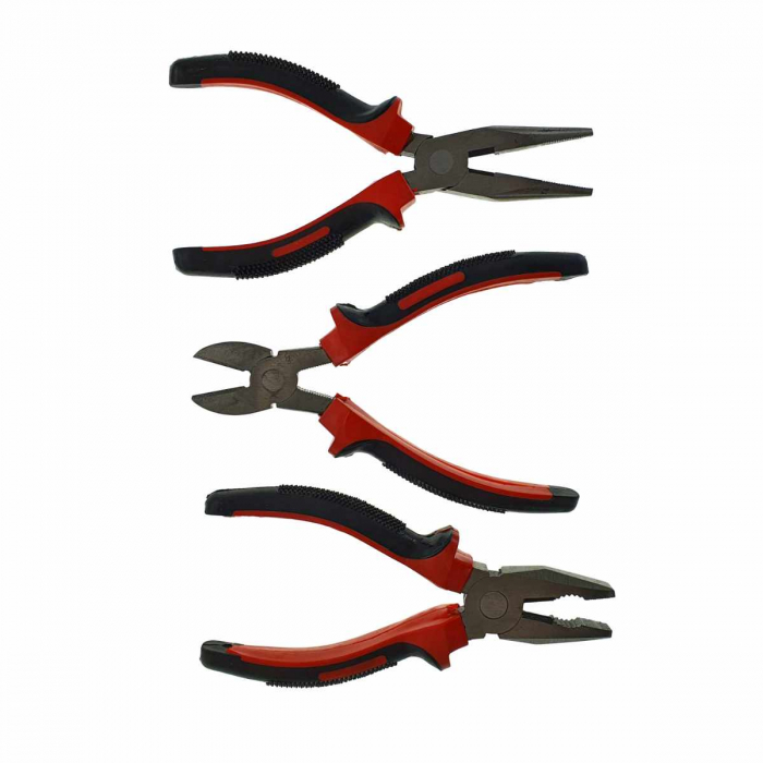 Set 3 unelte Flores FS-10041, patent, sfic taietor si cleste naslung, 160 mm, cu manere izolate [5]