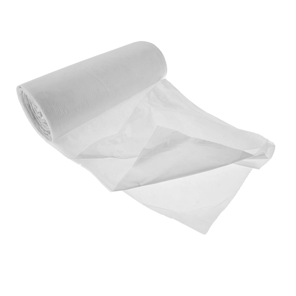 Set 30 saci menajeri KUBICO 20L HDLD rezistenti pentru cosuri mici, curatenie si organizare, dimensiuni 43 x 48 cm, albi [2]