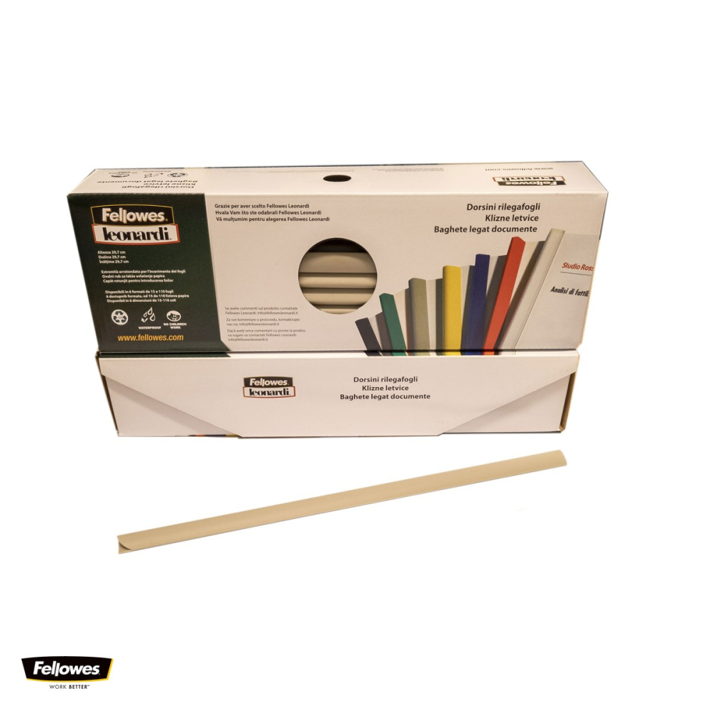 Set 30 sine de prindere Fellowes A4 de 11 mm pentru 75 coli, fara perforarea hartiei, colturi rotunjite, gri [4]