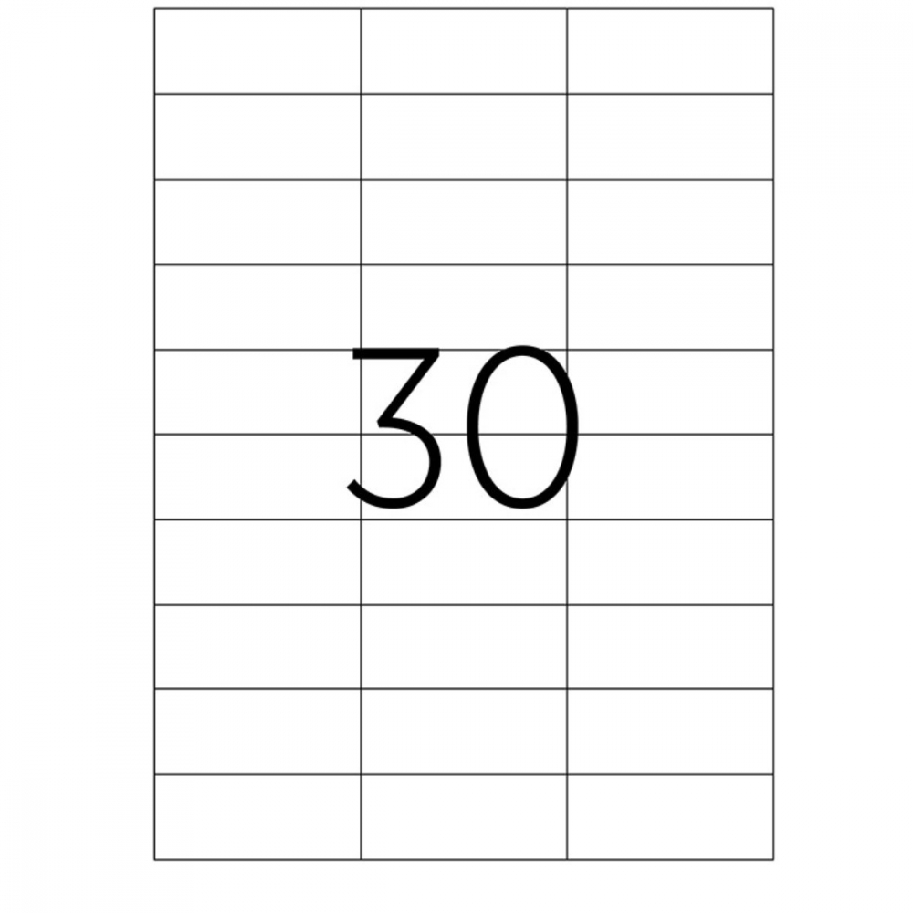 Set 3000 etichete autoadezive A4, 100 coli, 30 etichete/coala, 70x29.7 mm, albe, colturi drepte, pentru imprimante laser si inkjet, Tanex TW-2229 [2]