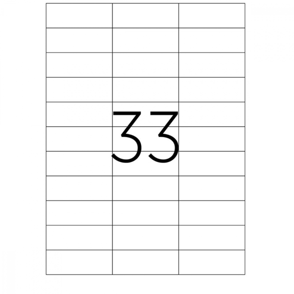 Set 3300 etichete autoadezive A4, 100 coli, 33 etichete/coala, 70x25.4 mm, albe, colturi drepte, pentru imprimante laser si inkjet, Tanex TW-2233 [2]