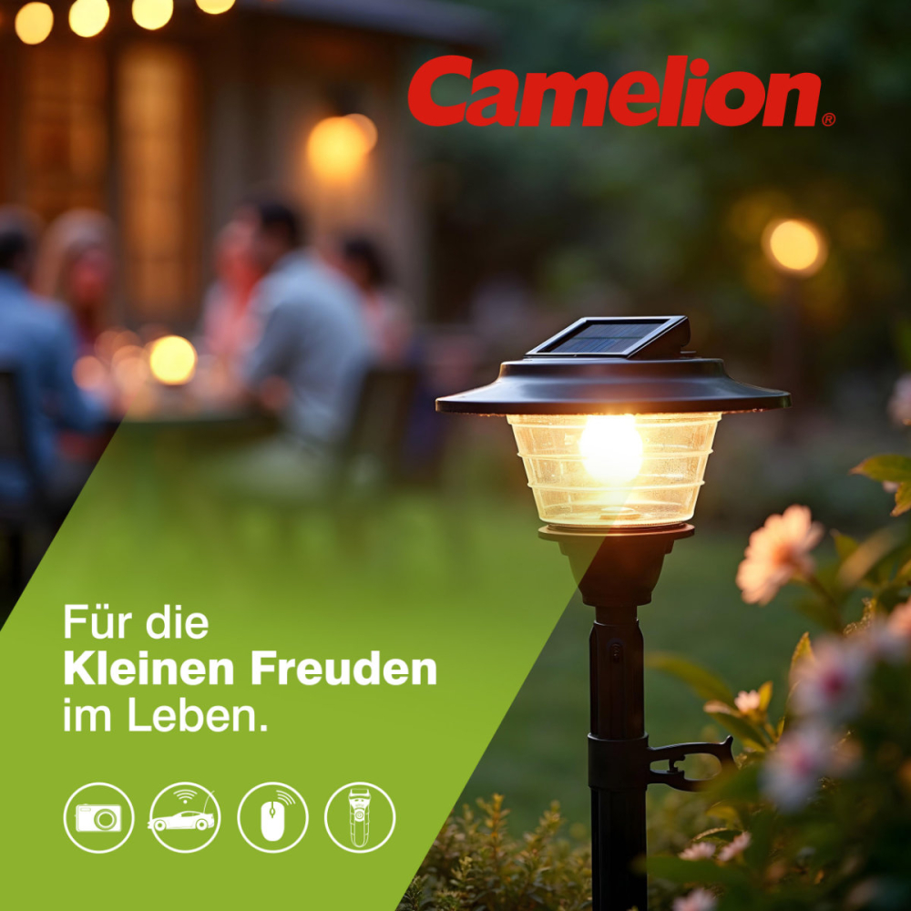 Set 4 Acumulatori AA Reincarcabili Camelion Solar Ni-MH 600mAh, Preincarcati, Pentru Dispozitive cu Consum Redus, Blister [6]