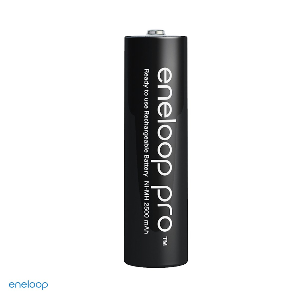 Set 4 acumulatori Ni-MH AA HR6 Eneloop pro BK-3HCDE, 2500 mAh, 1.2 V, preincarcati, 14.5 x 50.5 mm, pana la 500 cicluri, in blister, cu cutie de pastrare [4]