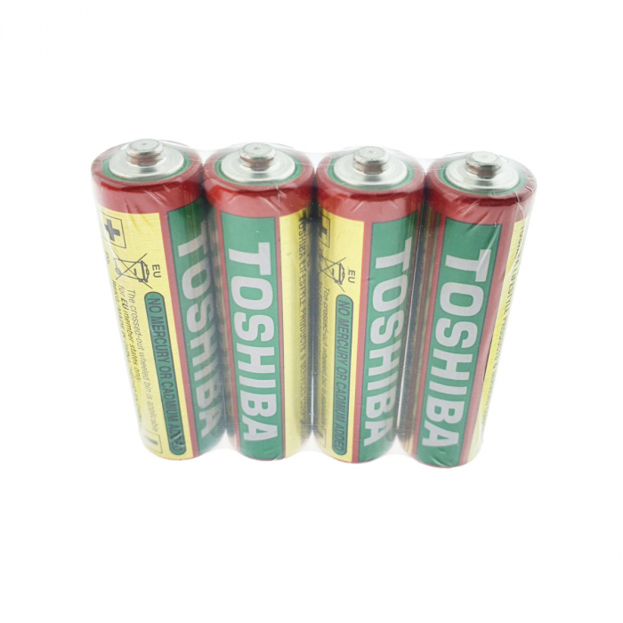 Set 4 baterii AA, Toshiba Heavy Duty, R6, 1.5V, ambalate in folie [1]
